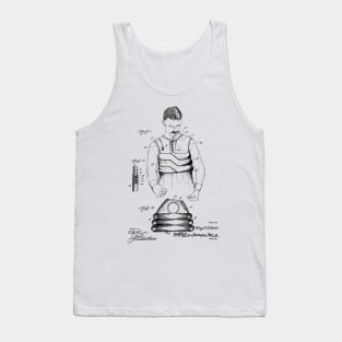 Life Preserver and Swimming Apparatus Vintage Patent Hand Drawing Tank Top